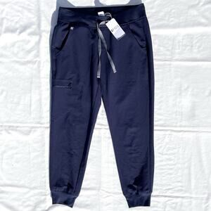 Figs Zamora Jogger Scrub Pants Womens Small Petite Navy Blue